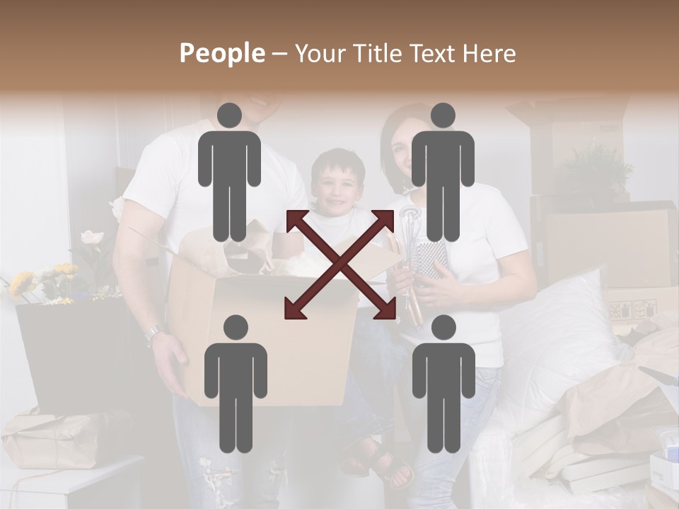 Flat Son Parents PowerPoint Template