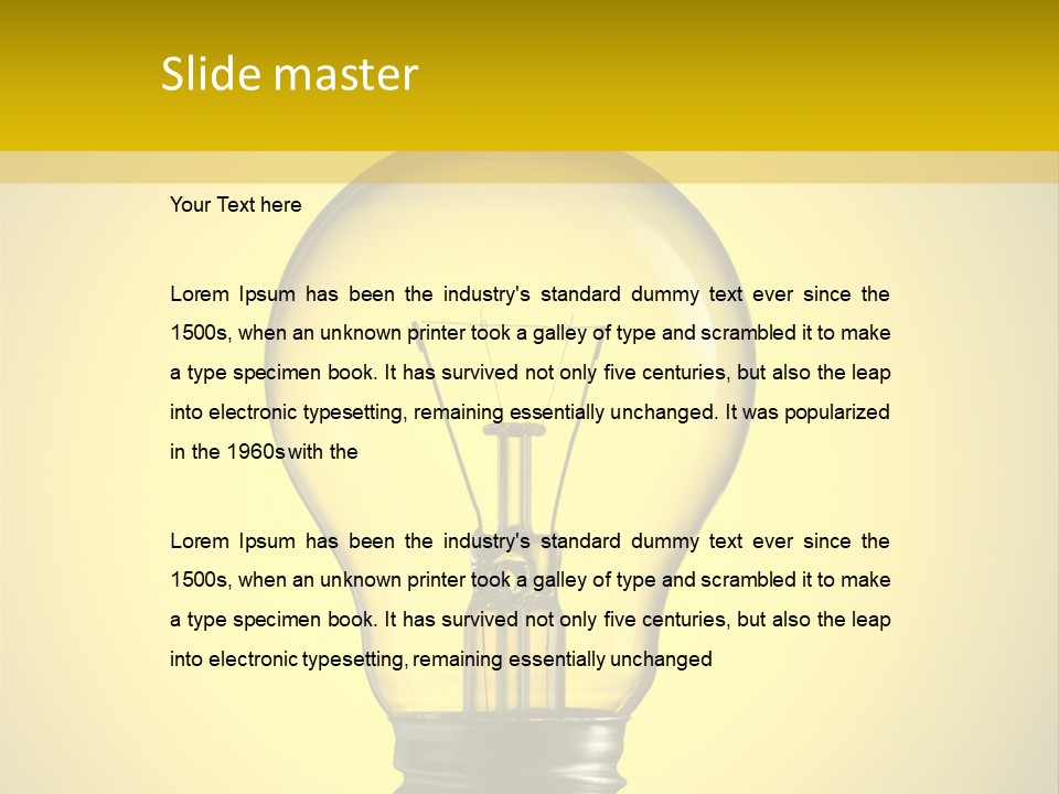 Yellow Inspiration Idea PowerPoint Template