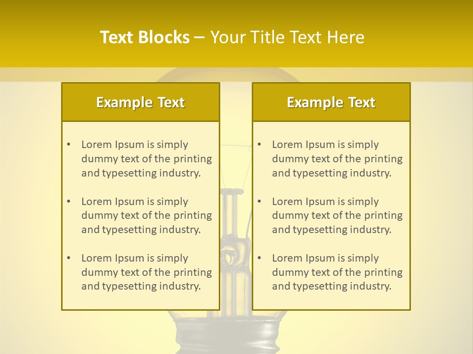 Yellow Inspiration Idea PowerPoint Template