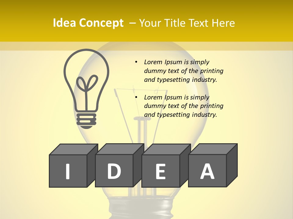 Yellow Inspiration Idea PowerPoint Template