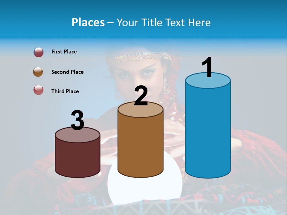 Illuminated Woman Beautiful PowerPoint Template