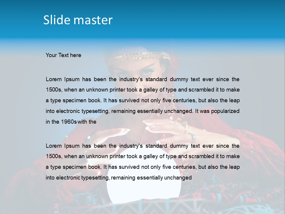 Illuminated Woman Beautiful PowerPoint Template