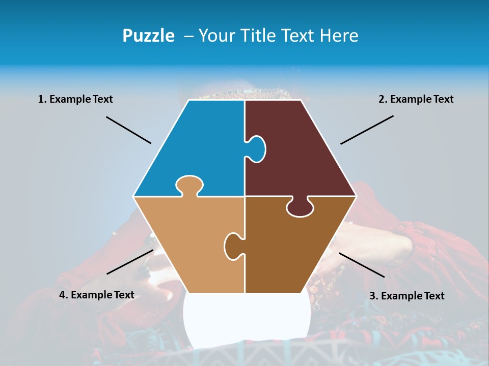 Illuminated Woman Beautiful PowerPoint Template