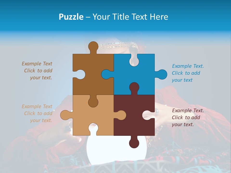 Illuminated Woman Beautiful PowerPoint Template