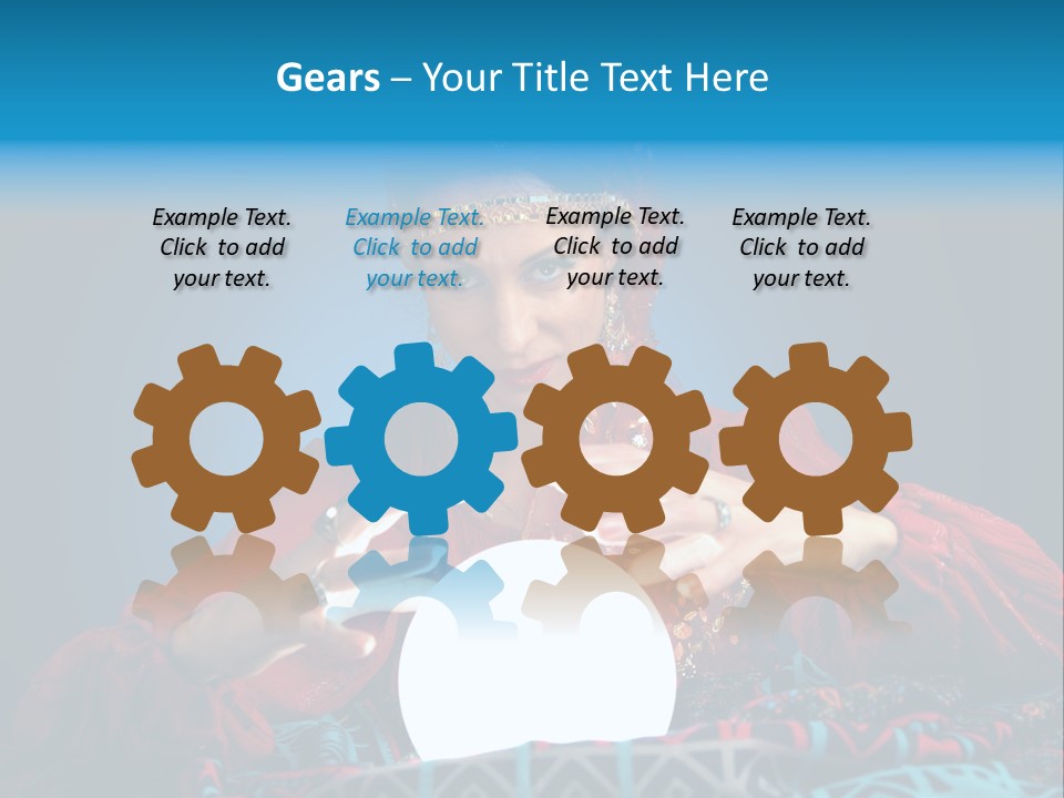 Illuminated Woman Beautiful PowerPoint Template