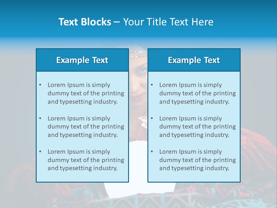 Illuminated Woman Beautiful PowerPoint Template