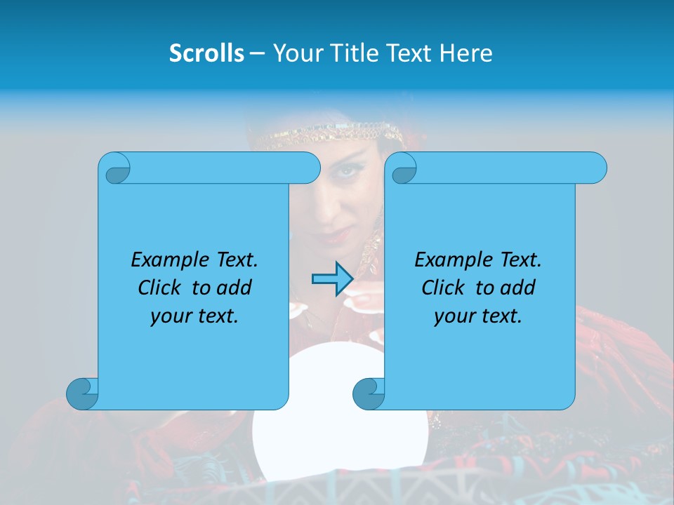 Illuminated Woman Beautiful PowerPoint Template