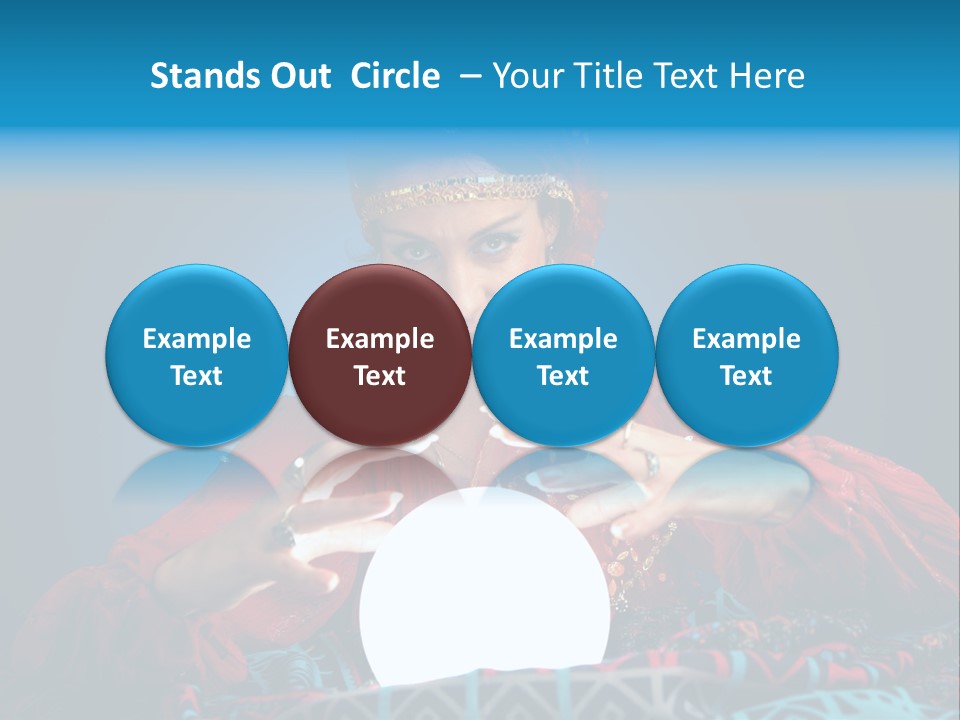 Illuminated Woman Beautiful PowerPoint Template