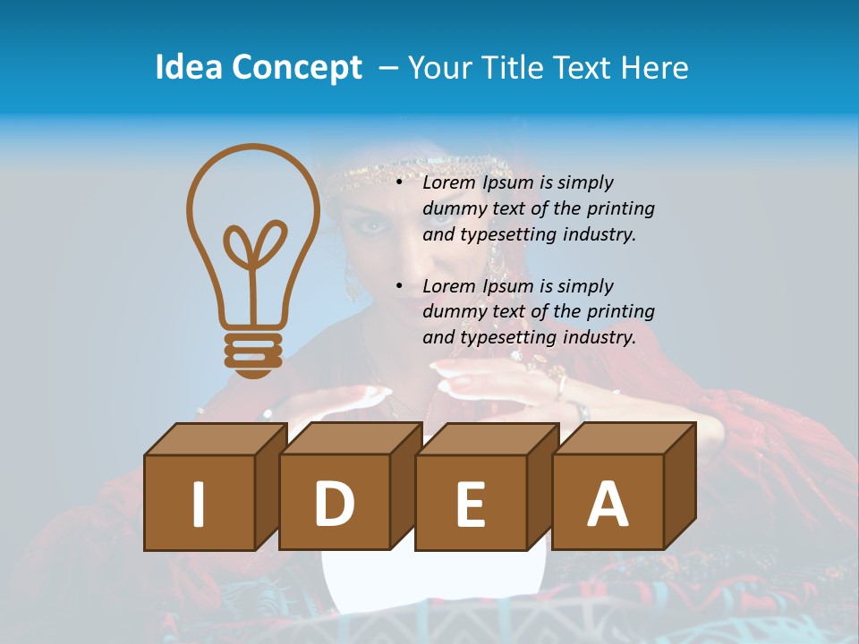 Illuminated Woman Beautiful PowerPoint Template