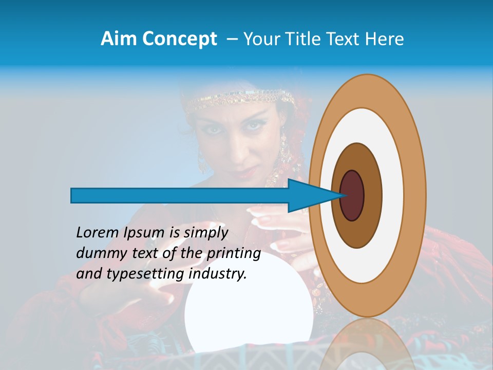 Illuminated Woman Beautiful PowerPoint Template