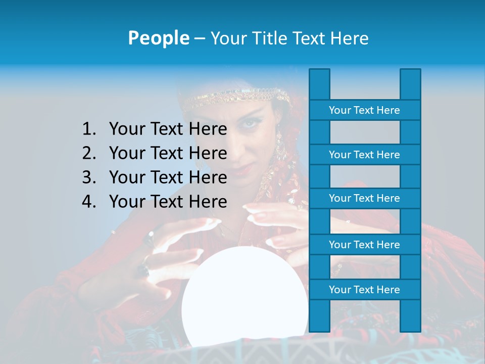 Illuminated Woman Beautiful PowerPoint Template