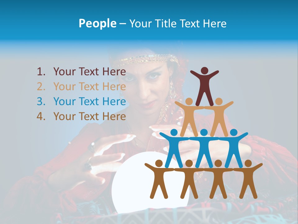 Illuminated Woman Beautiful PowerPoint Template