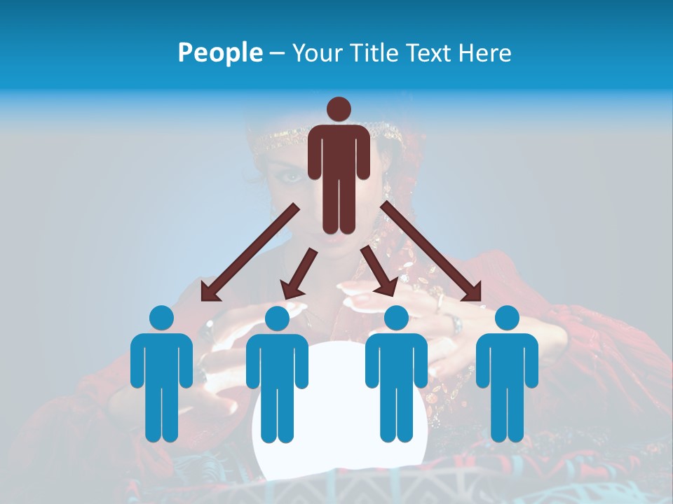 Illuminated Woman Beautiful PowerPoint Template