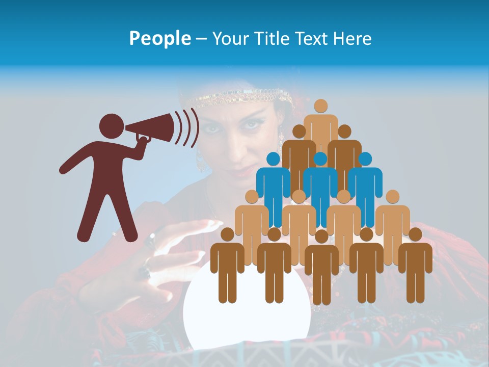 Illuminated Woman Beautiful PowerPoint Template