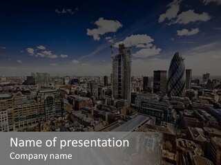 Skyscraper Tall Panorama PowerPoint Template