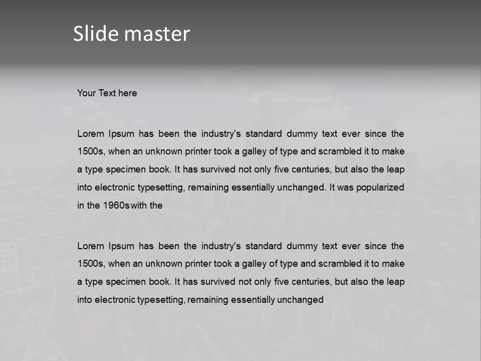 Skyscraper Tall Panorama PowerPoint Template