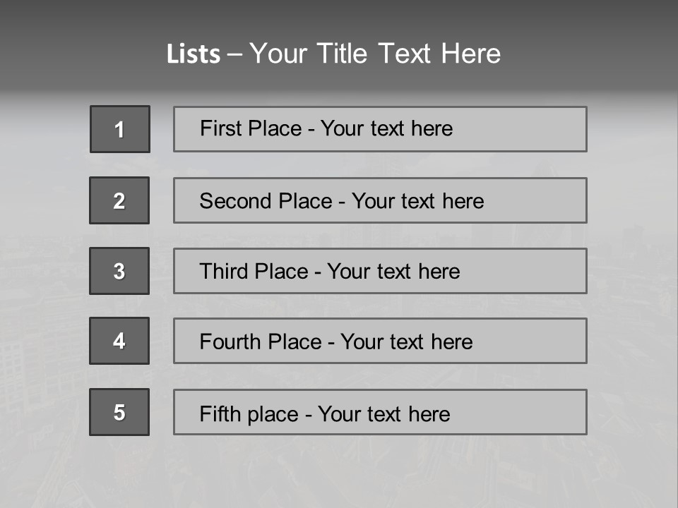 Skyscraper Tall Panorama PowerPoint Template
