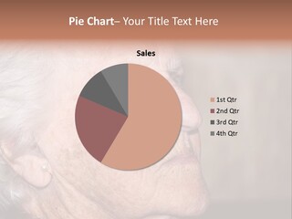 An Old Woman With White Hair Is Looking Away From The Camera PowerPoint Template