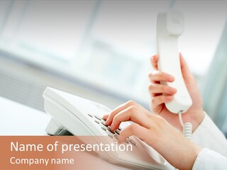 Business Plastic Phone PowerPoint Template