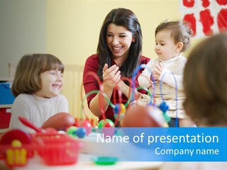 Young Preschooler Toy PowerPoint Template