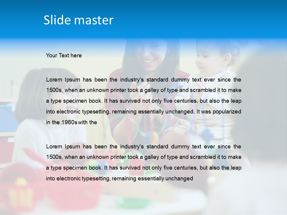 Young Preschooler Toy PowerPoint Template