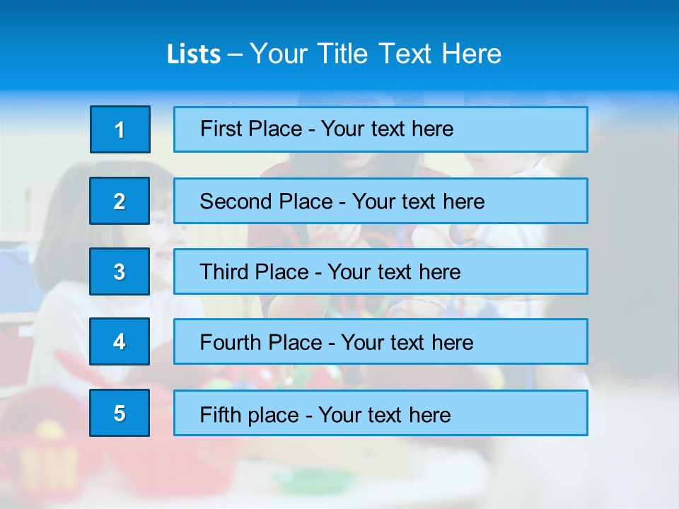 Young Preschooler Toy PowerPoint Template