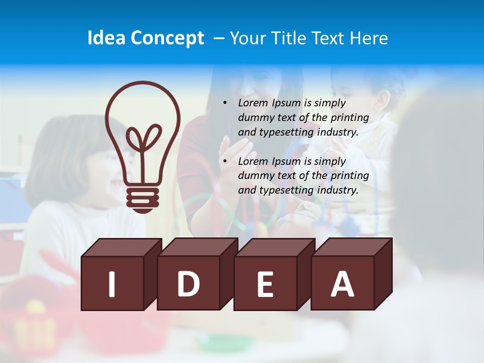 Young Preschooler Toy PowerPoint Template