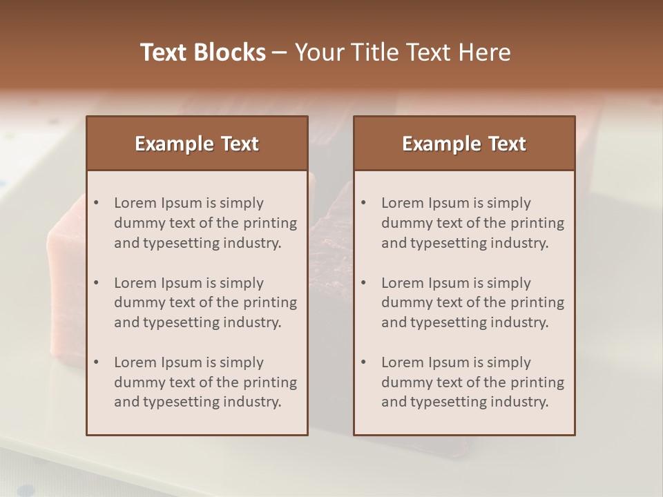 Butter Chocolate Fudge Fudge PowerPoint Template