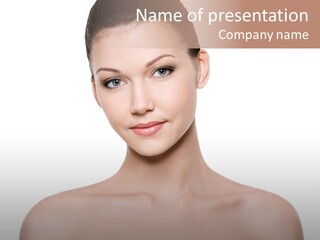 Face Hispanic White PowerPoint Template