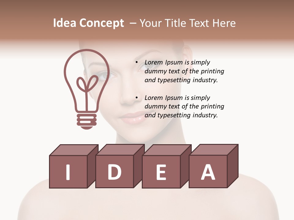 Face Hispanic White PowerPoint Template