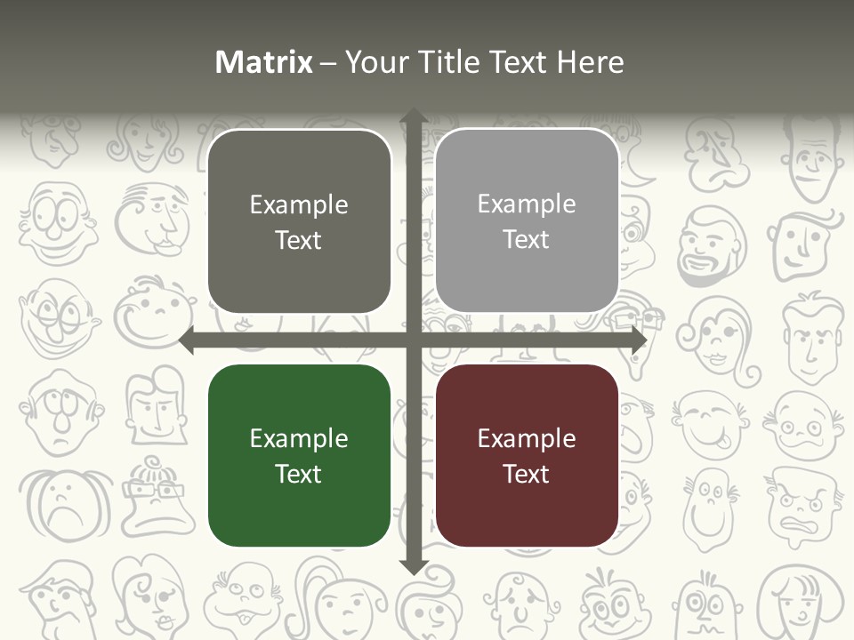 Facial Variation Women PowerPoint Template