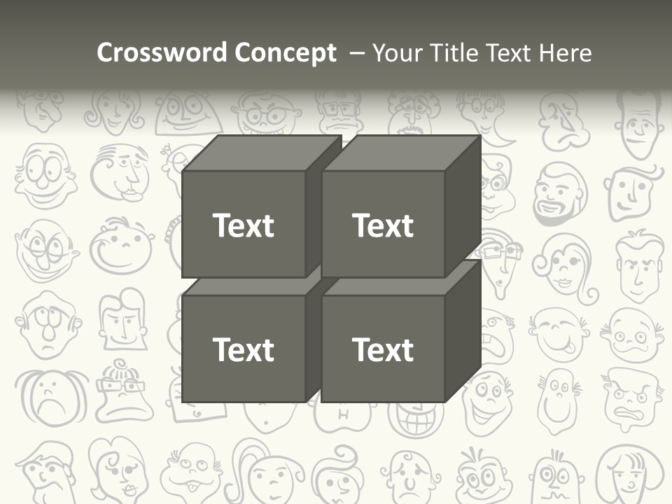 Facial Variation Women PowerPoint Template