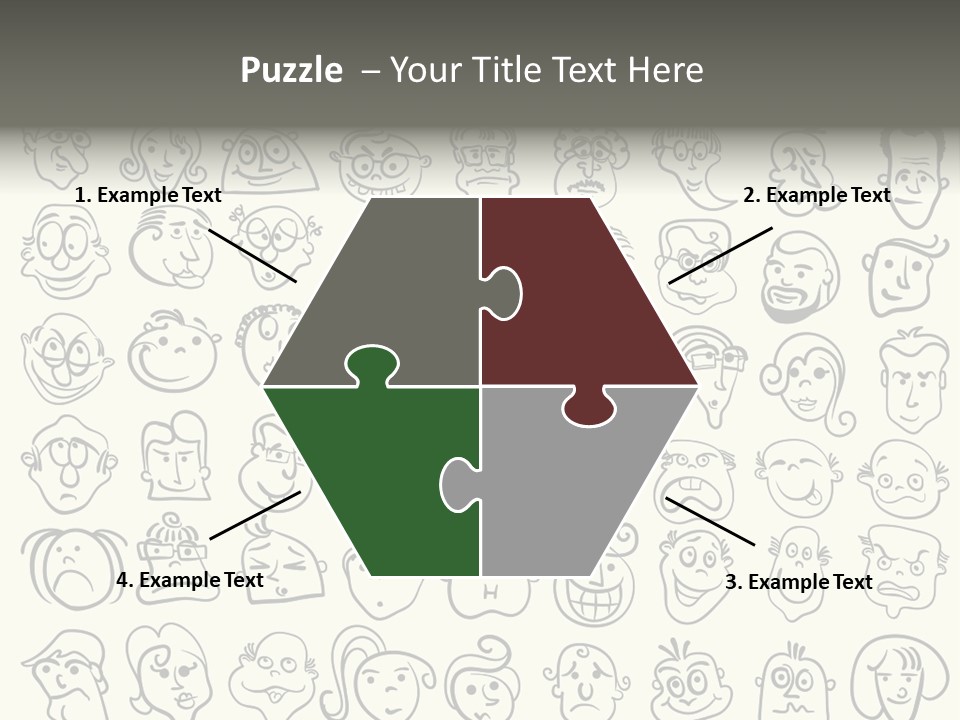 Facial Variation Women PowerPoint Template