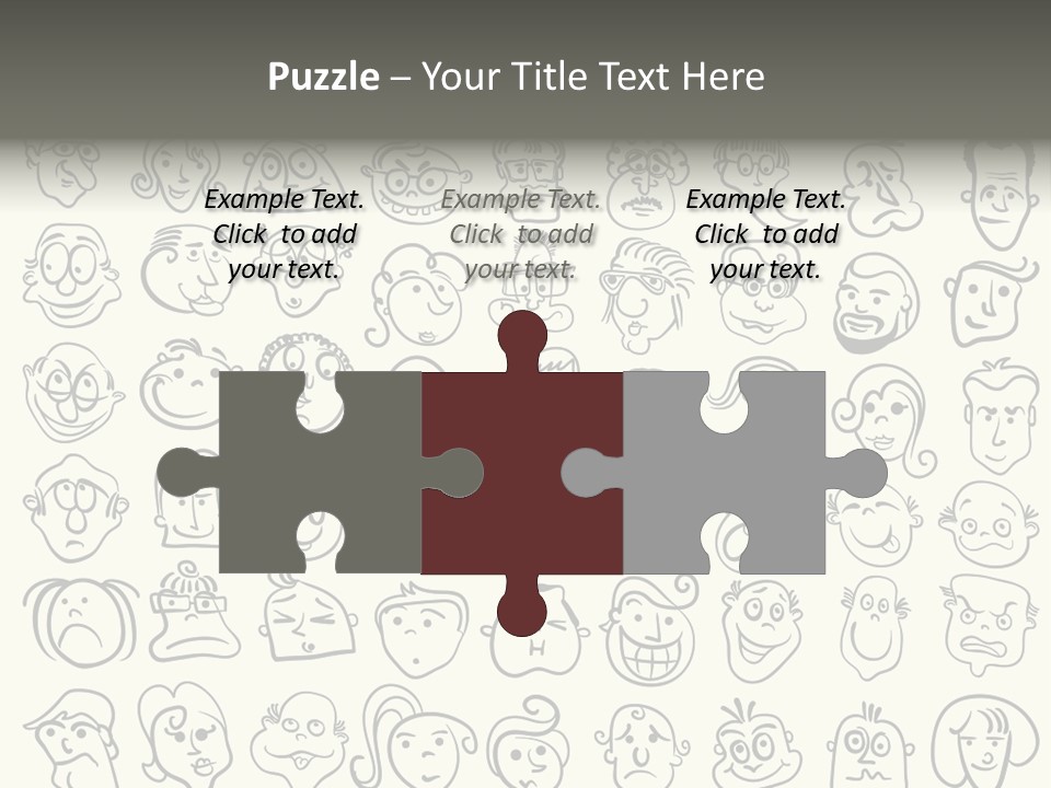 Facial Variation Women PowerPoint Template