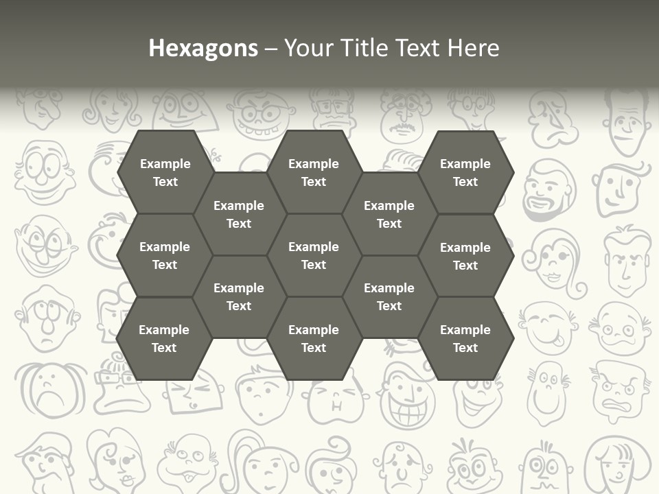 Facial Variation Women PowerPoint Template