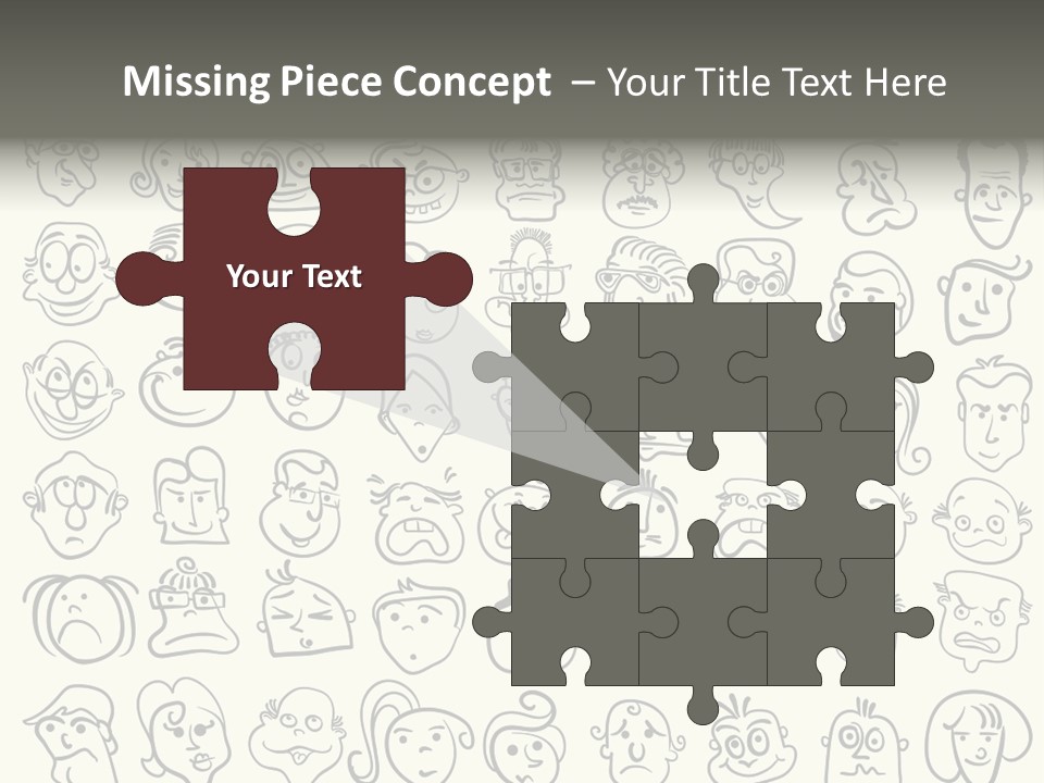 Facial Variation Women PowerPoint Template