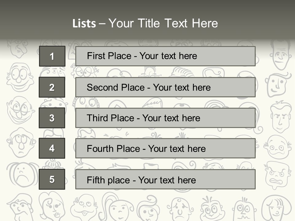 Facial Variation Women PowerPoint Template