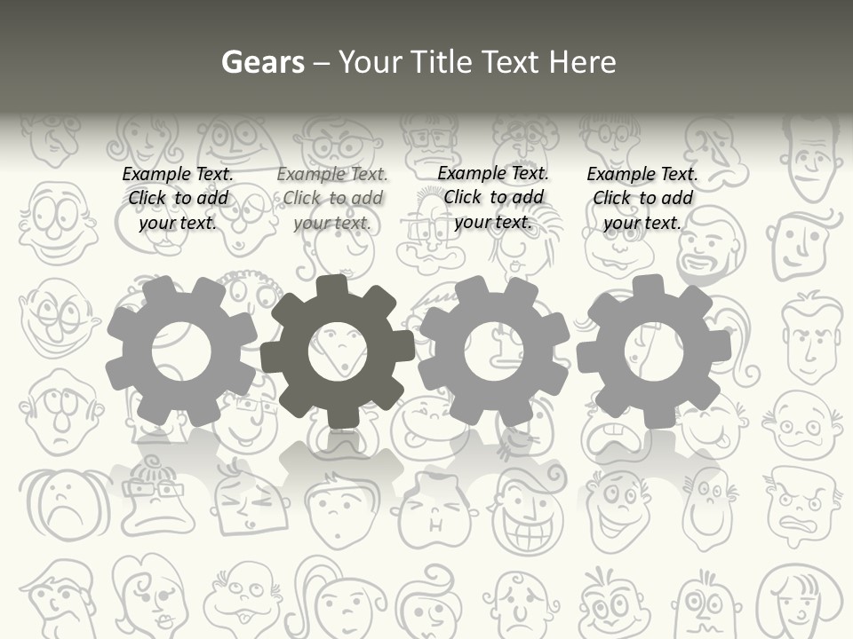 Facial Variation Women PowerPoint Template