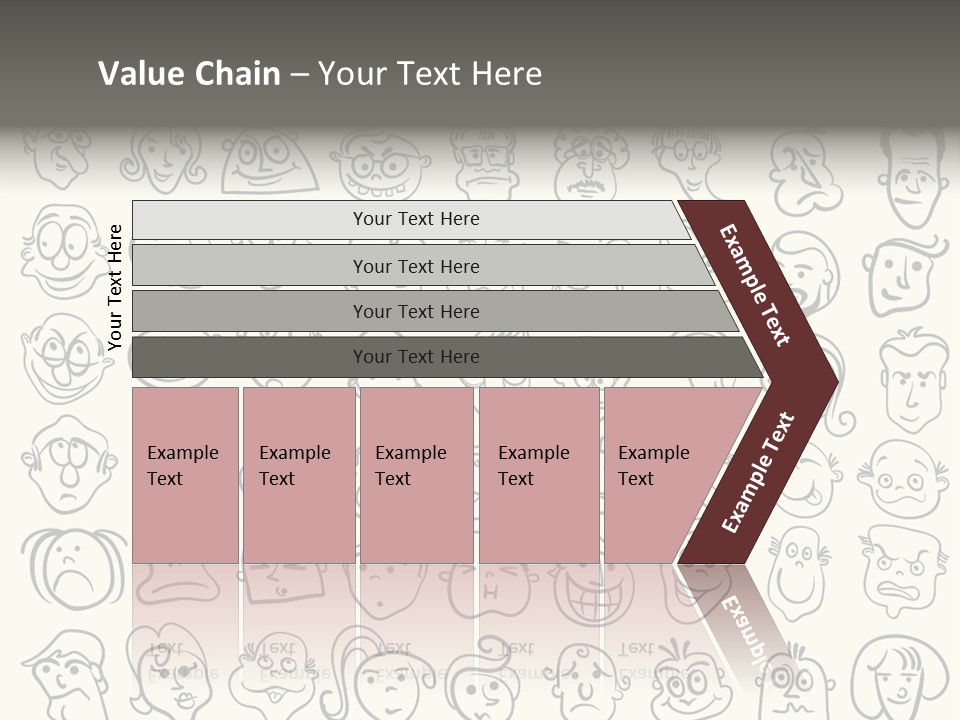 Facial Variation Women PowerPoint Template
