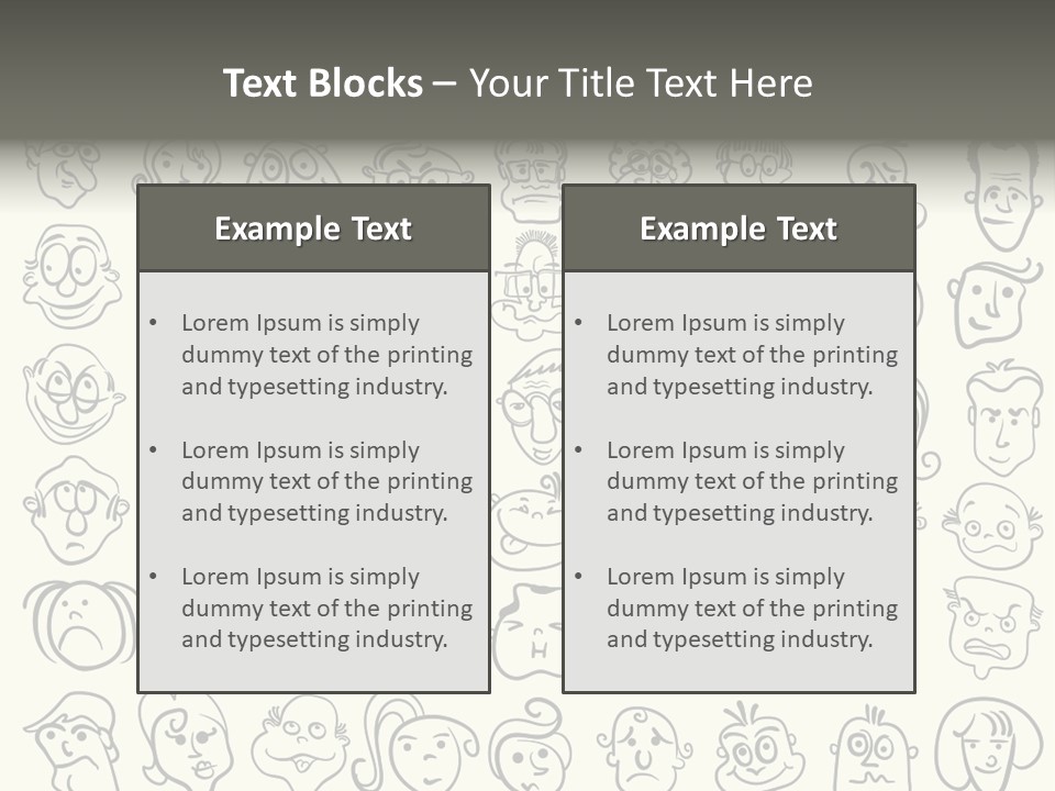 Facial Variation Women PowerPoint Template