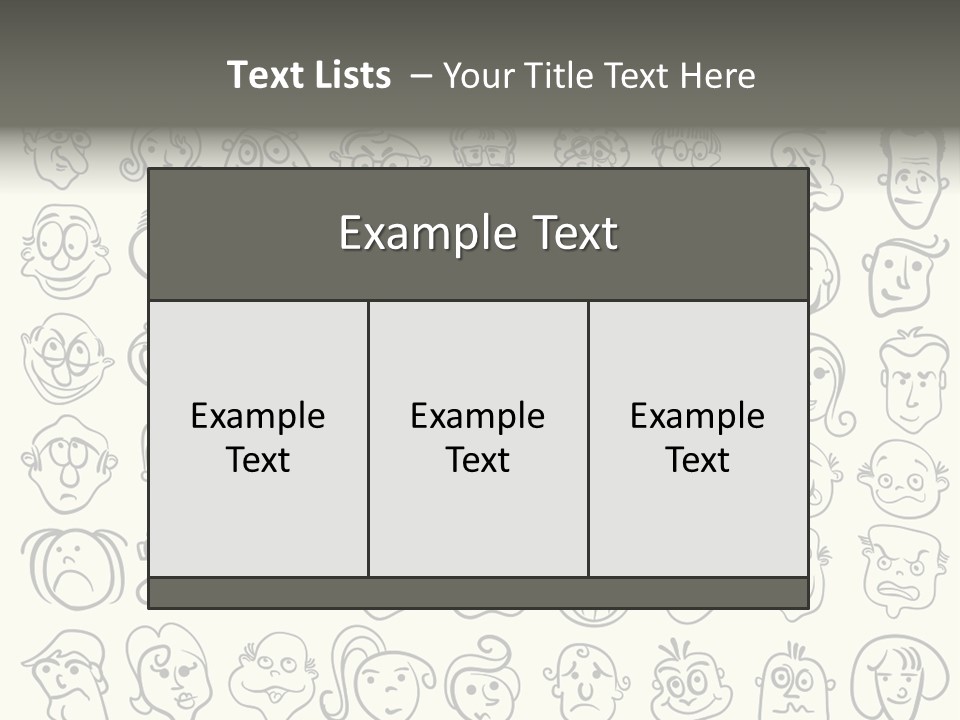 Facial Variation Women PowerPoint Template