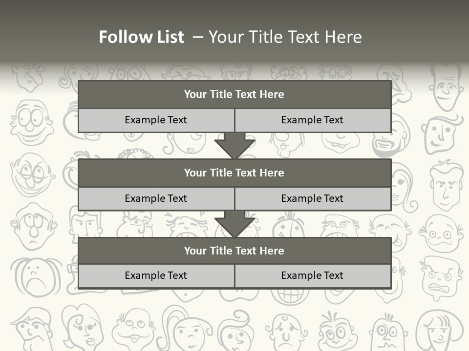 Facial Variation Women PowerPoint Template