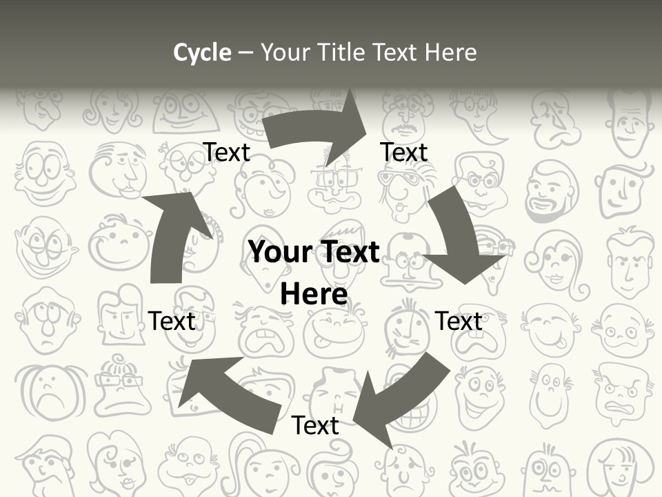 Facial Variation Women PowerPoint Template