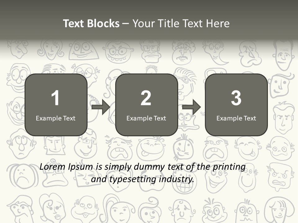 Facial Variation Women PowerPoint Template