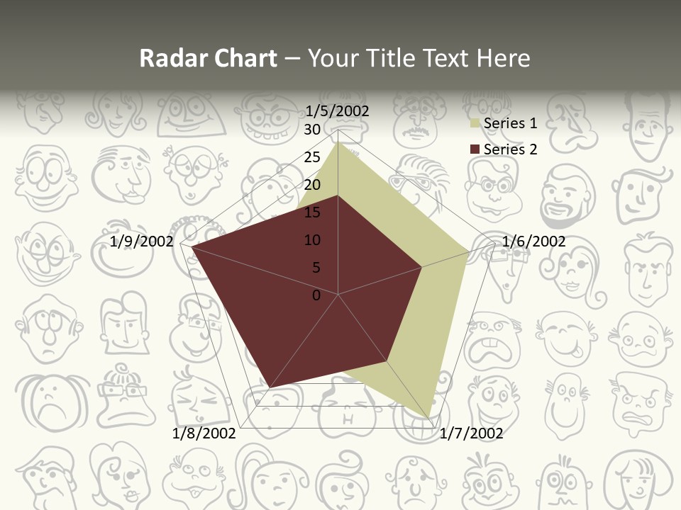 Facial Variation Women PowerPoint Template