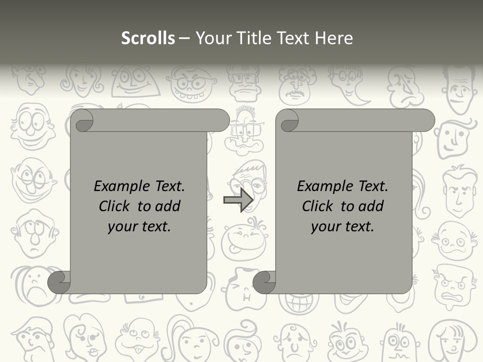 Facial Variation Women PowerPoint Template