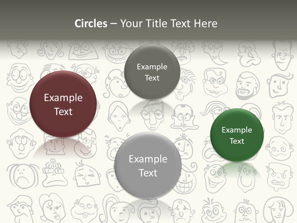 Facial Variation Women PowerPoint Template
