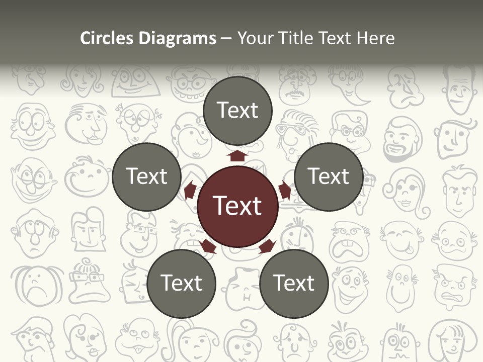 Facial Variation Women PowerPoint Template