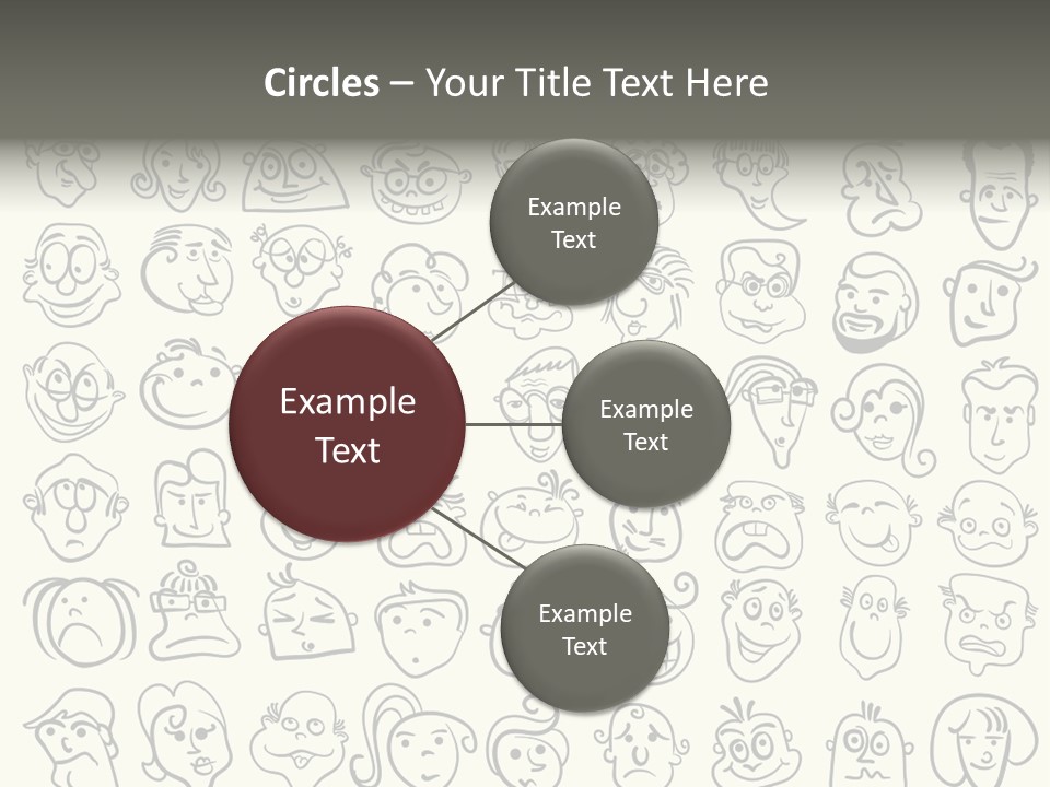 Facial Variation Women PowerPoint Template