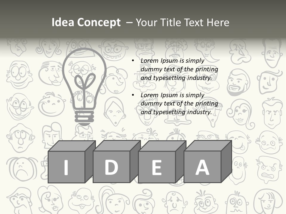Facial Variation Women PowerPoint Template